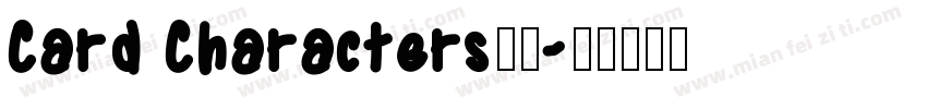 Card Characters字体字体转换